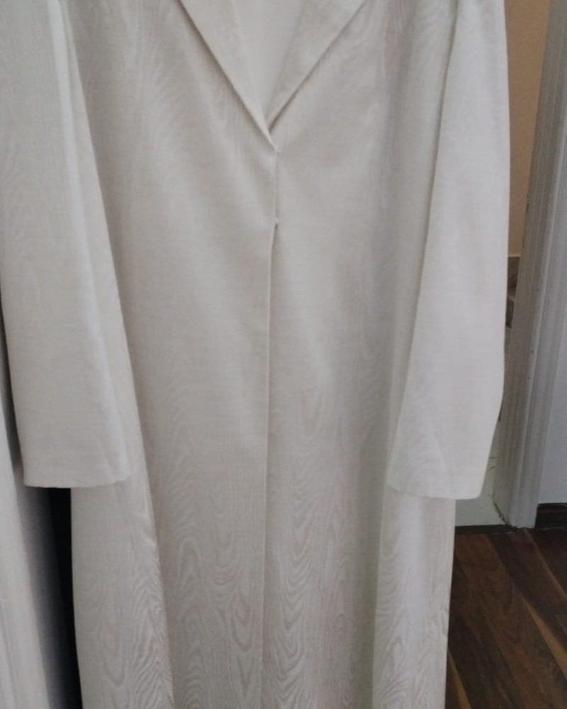 جاكيت ابيض موريه ساده