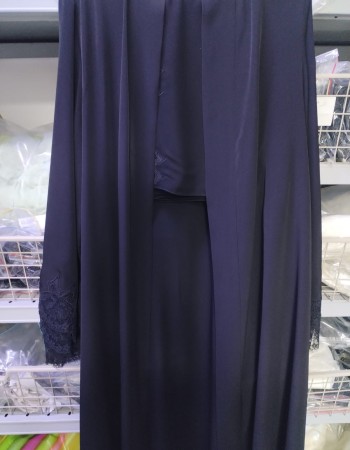 عبايه حرير اسود كم دانيل فيونكه