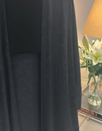 مشلح حرير جاكار ناعم اسود