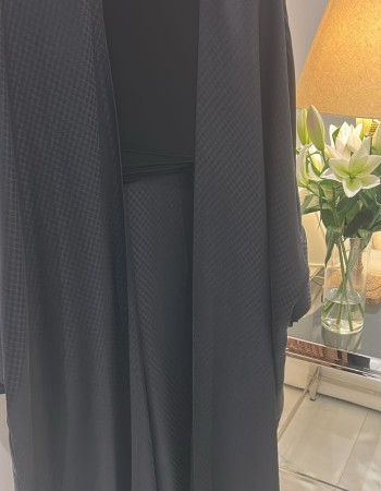 مشلح حرير جاكار تويت اسود