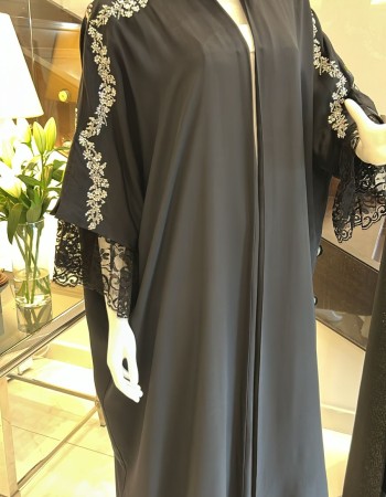 مشلح اسود تطريز كريستال وملون