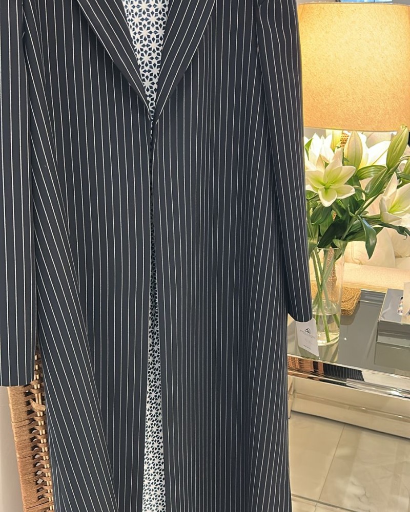 جاكيت مقلم كحلي فضاء