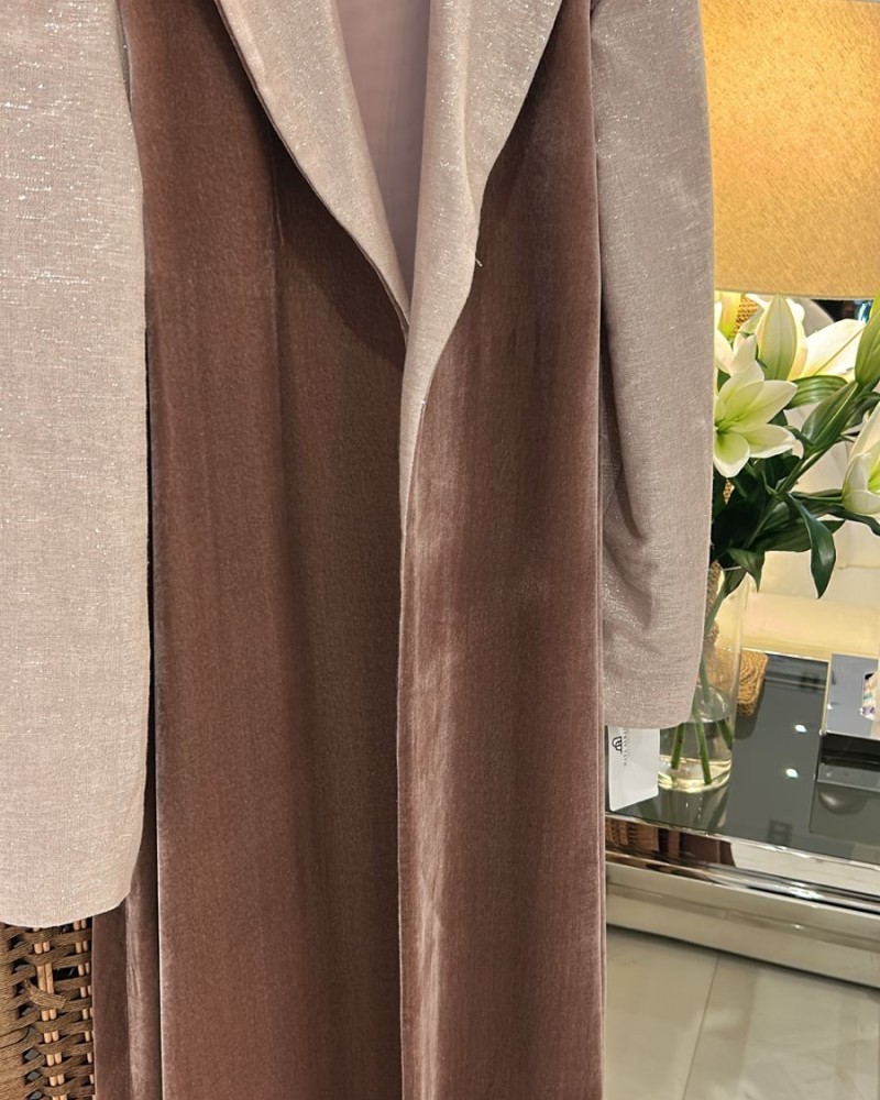 جاكيت مخمل بينك فضاء