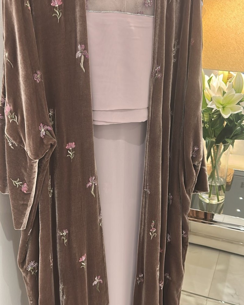 مشلح مخمل بنك تطريز كروز ورد