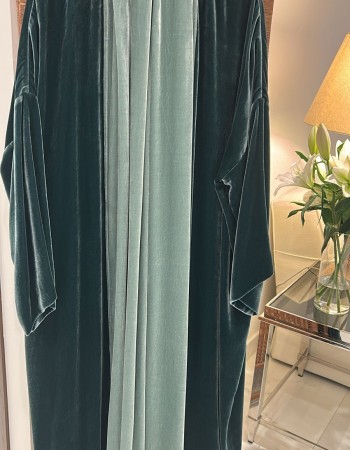 مشلح مخمل اخضر كرفته فستقي