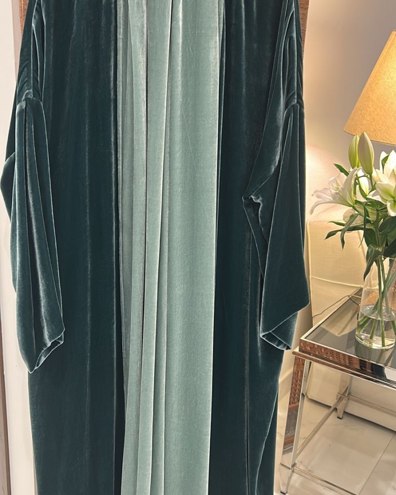 مشلح مخمل اخضر كرفته فستقي