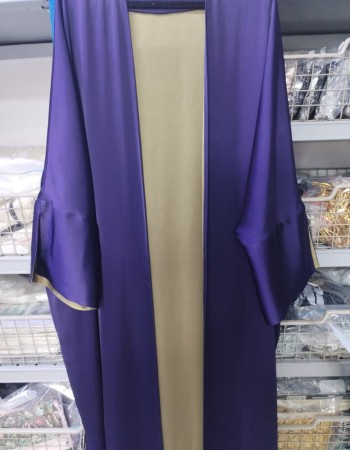 مشلح كم فتحه دبل فيس موف غامق  مع ذهبي