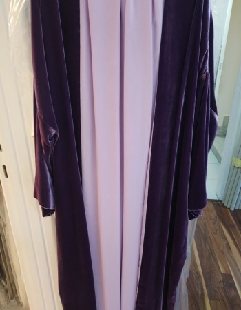 مشلح مخمل ساده كرفته موف