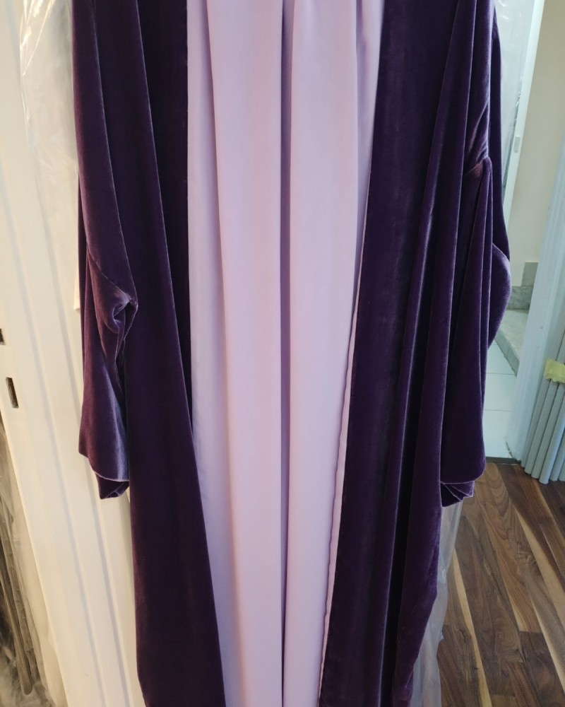 مشلح مخمل ساده كرفته موف