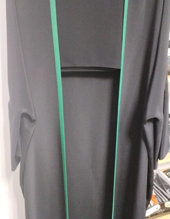 مشلح حرير اسود بوردن اخضر