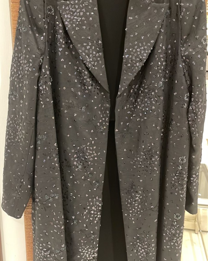 جاكيت لنن ترتر اسود