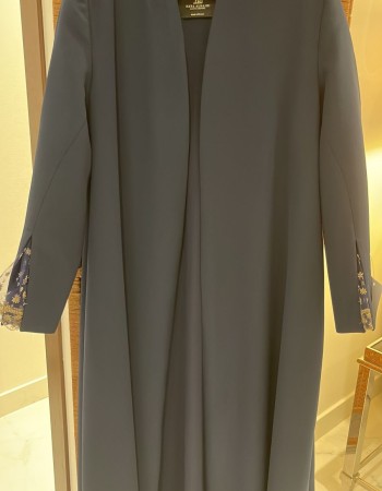 جاكيت كريب فرنسي كحلي كم فتحه مع دانتيل نجوم