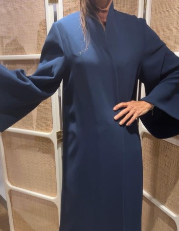 جاكيت كريب كحلي كم كلوشه ساده