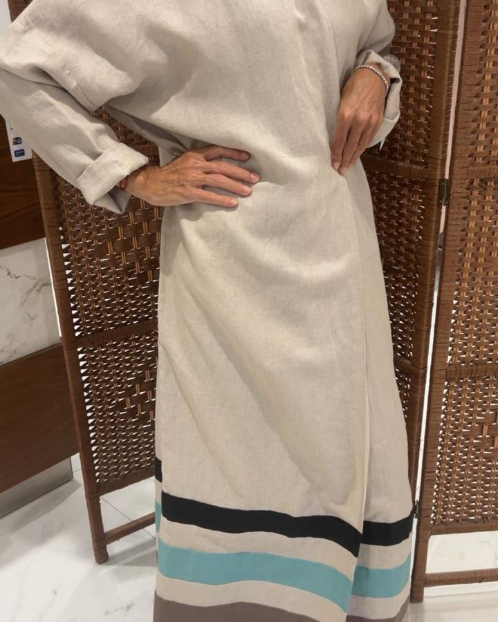 مشلح لنن بيج ثلاثة خطوط من تحت