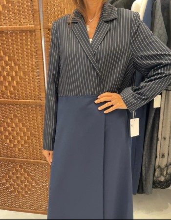 عبايه كورته كريب مقلم