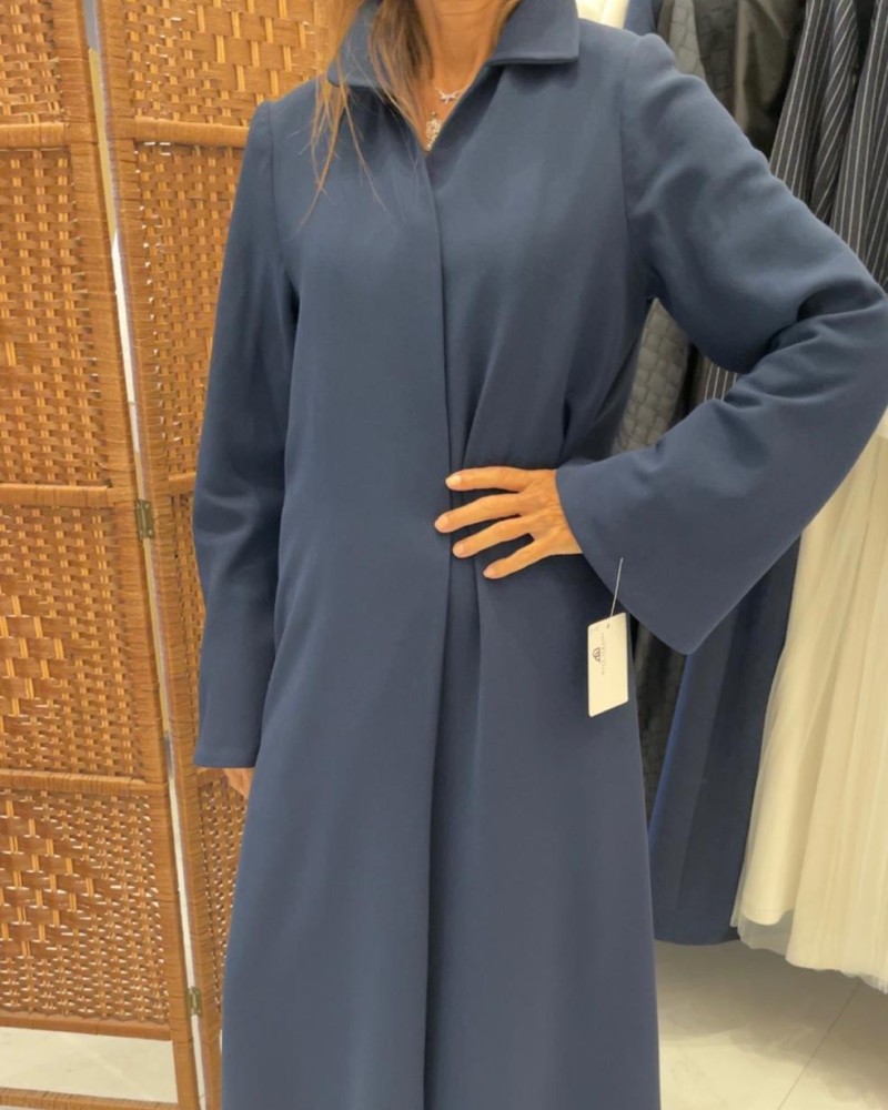 جاكيت كحلي كريب كم جرس ساده