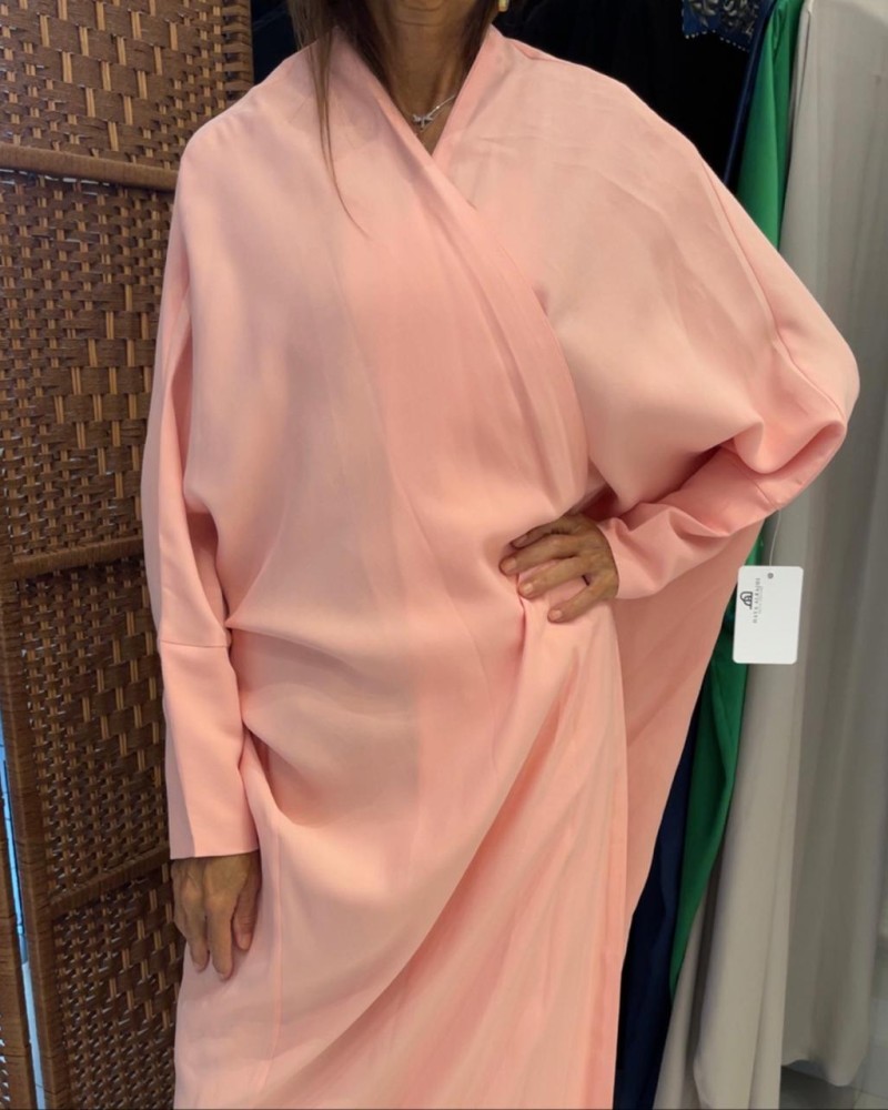 مشلح حرير مغسول بينك