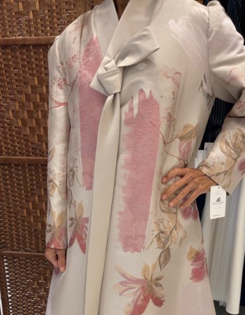 عباية تفتة مشجر - اسود