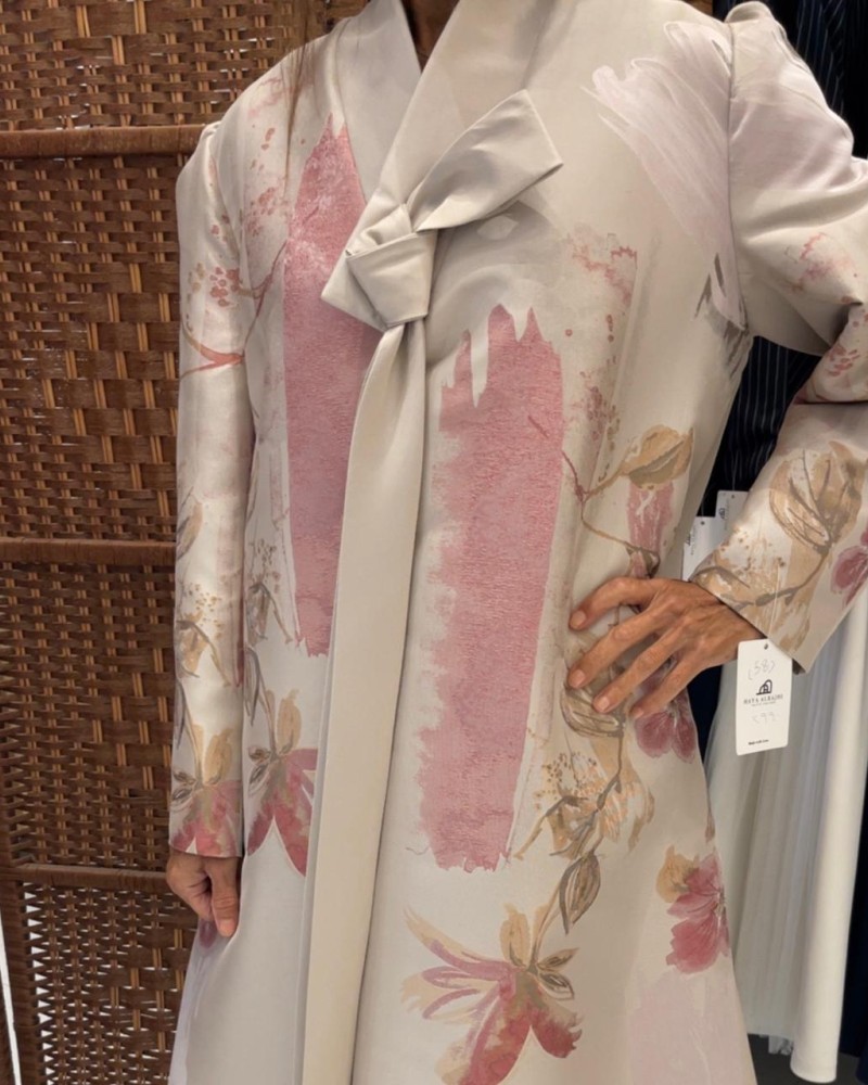 عباية تفتة مشجر - اسود