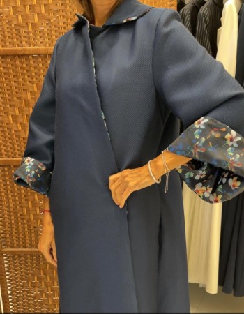 عباية تفتة مشخط كم كلوشة - كحلي