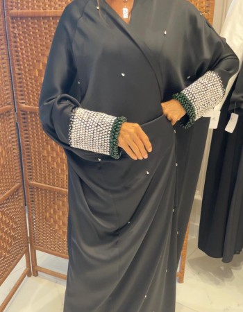 مشلح كم كريستال - اسود