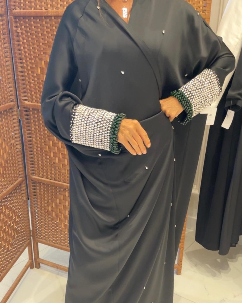 مشلح كم كريستال - اسود